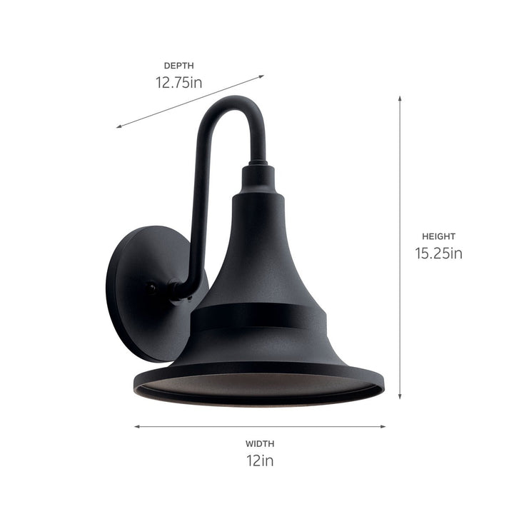 Kichler Canada - 59055BKT - One Light Outdoor Wall Mount - Hampshire - Textured Black