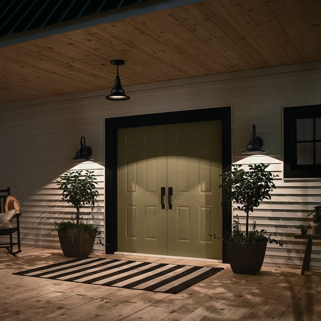 Kichler Canada - 59057BKT - One Light Outdoor Pendant - Hampshire - Textured Black