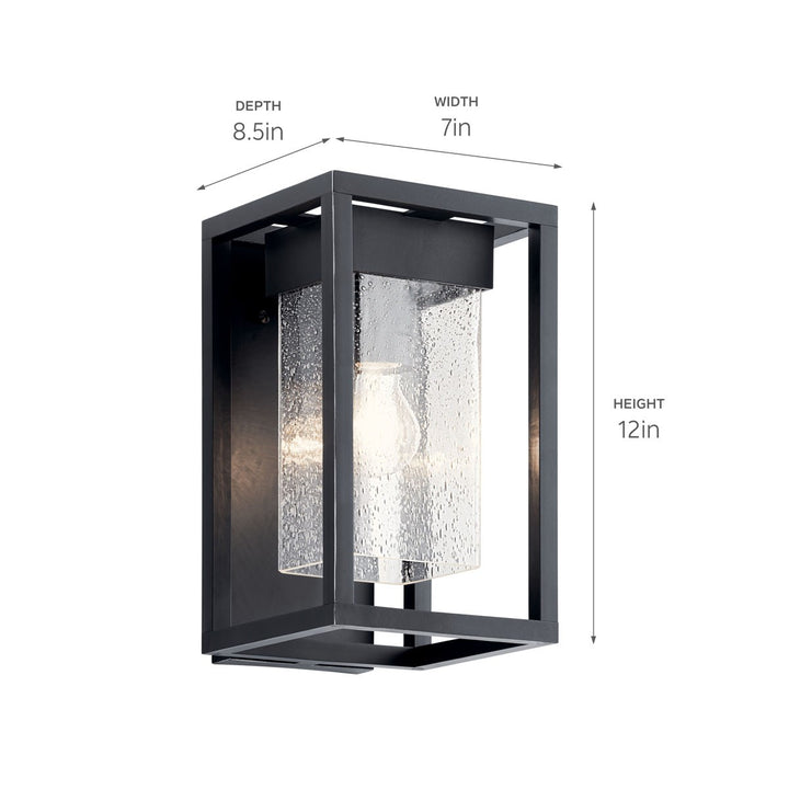 Kichler Canada - 59060BSL - One Light Outdoor Wall Mount - Mercer - Black With Silver Highlights