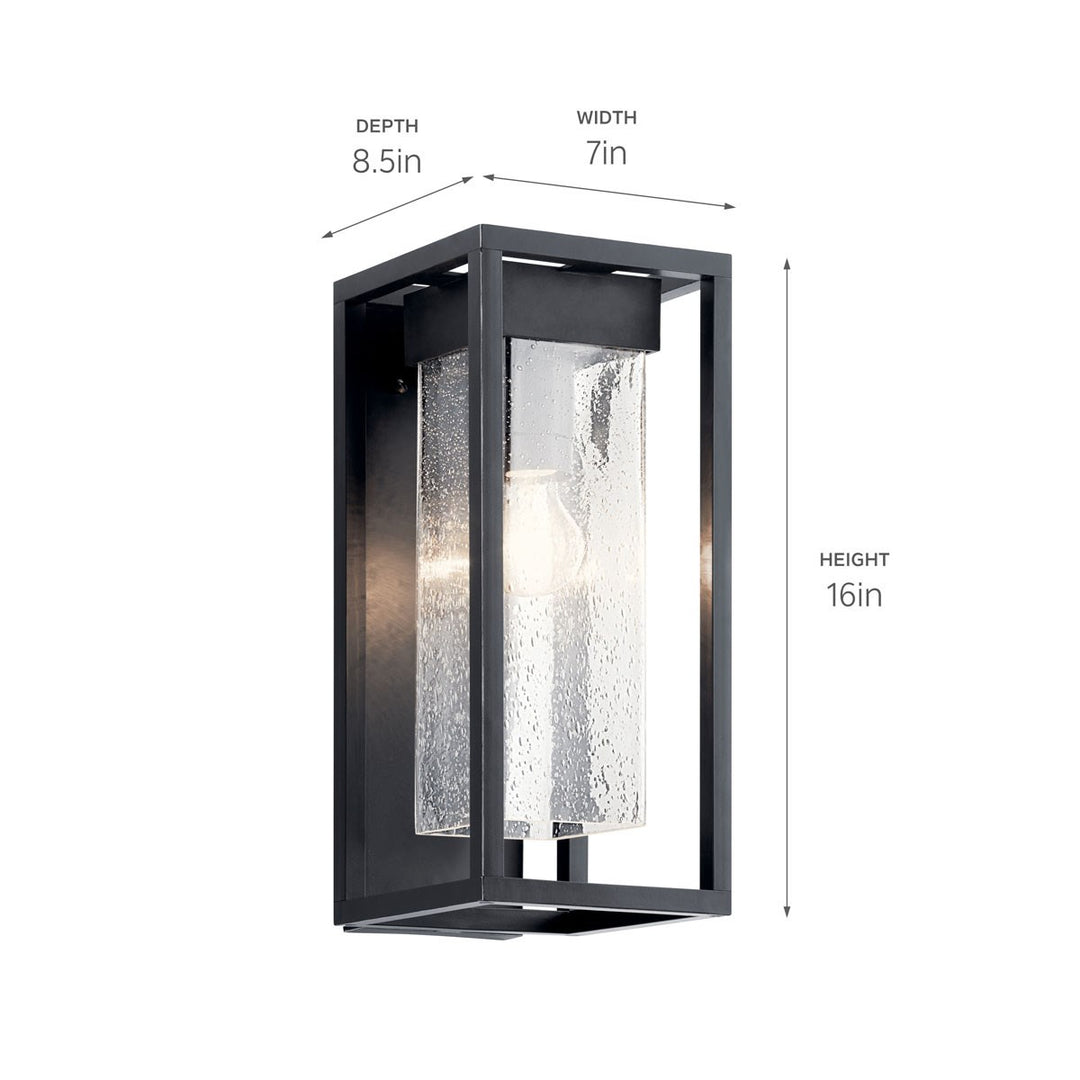 Kichler Canada - 59061BSL - One Light Outdoor Wall Mount - Mercer - Black With Silver Highlights