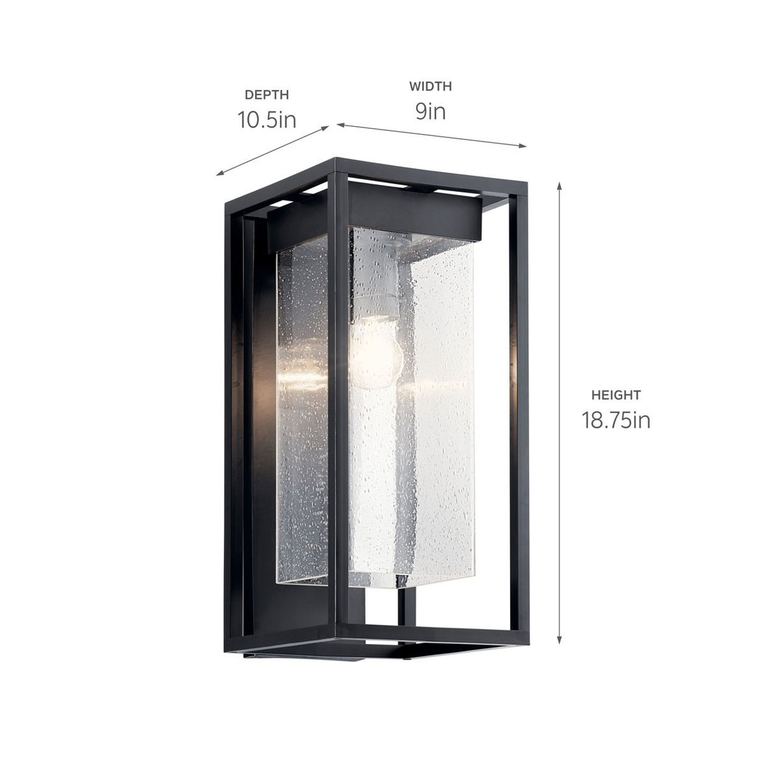 Kichler Canada - 59062BSL - One Light Outdoor Wall Mount - Mercer - Black With Silver Highlights