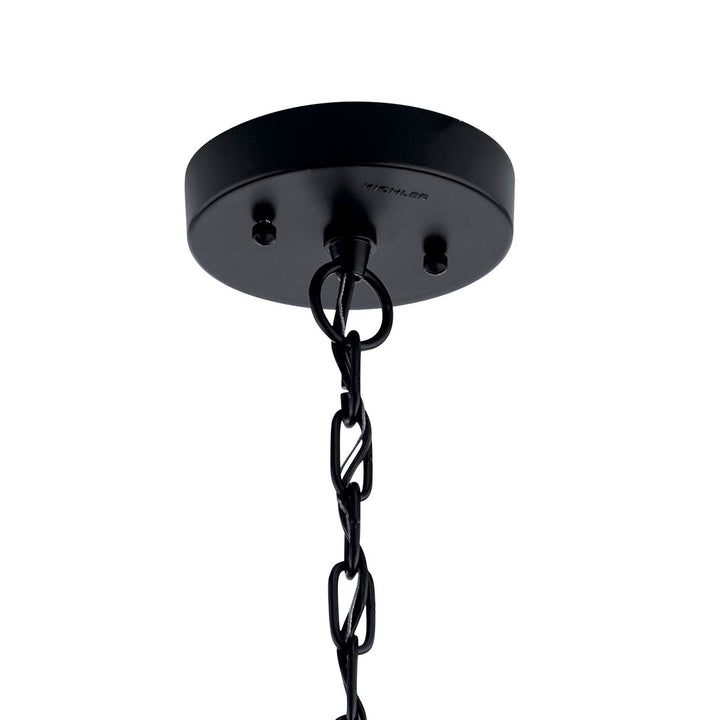 Kichler Canada - 59064BSL - One Light Outdoor Pendant - Mercer - Black with Silver Highlights