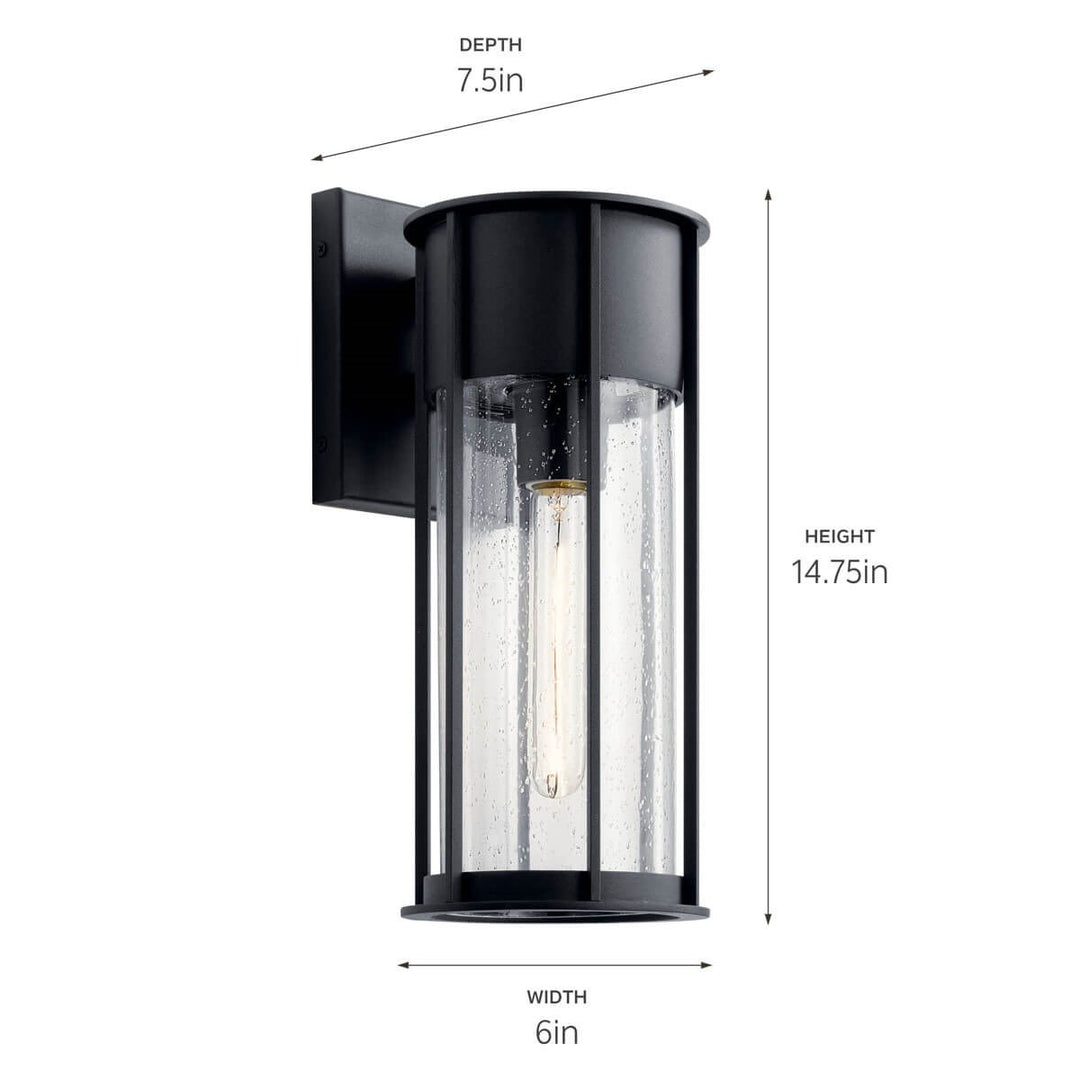 Kichler Canada - 59080BKT - One Light Outdoor Wall Mount - Camillo - Textured Black