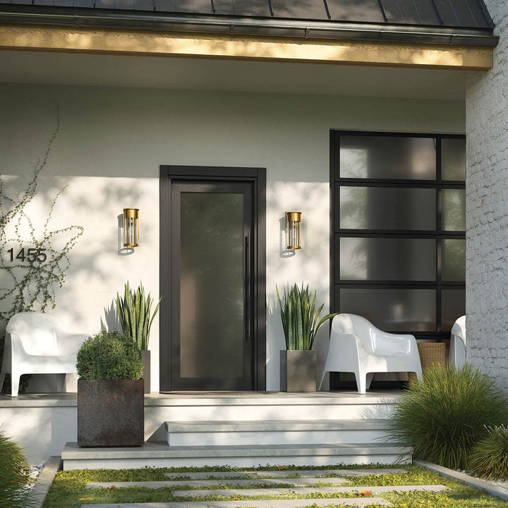 Kichler Canada - 59080NBR - One Light Outdoor Wall Mount - Camillo - Natural Brass