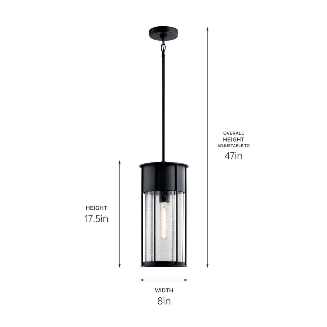 Kichler Canada - 59082BKT - One Light Outdoor Pendant - Camillo - Textured Black