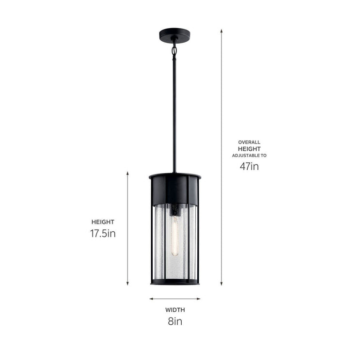 Kichler Canada - 59082BKT - One Light Outdoor Pendant - Camillo - Textured Black