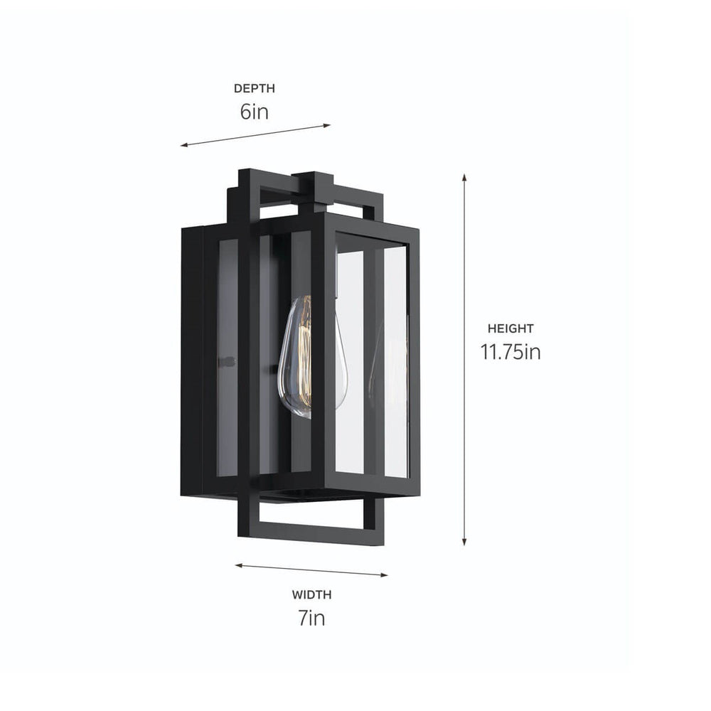 Kichler Canada - 59085BK - One Light Outdoor Wall Mount - Goson - Black