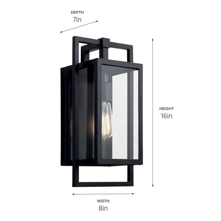 Kichler Canada - 59086BK - One Light Outdoor Wall Mount - Goson - Black