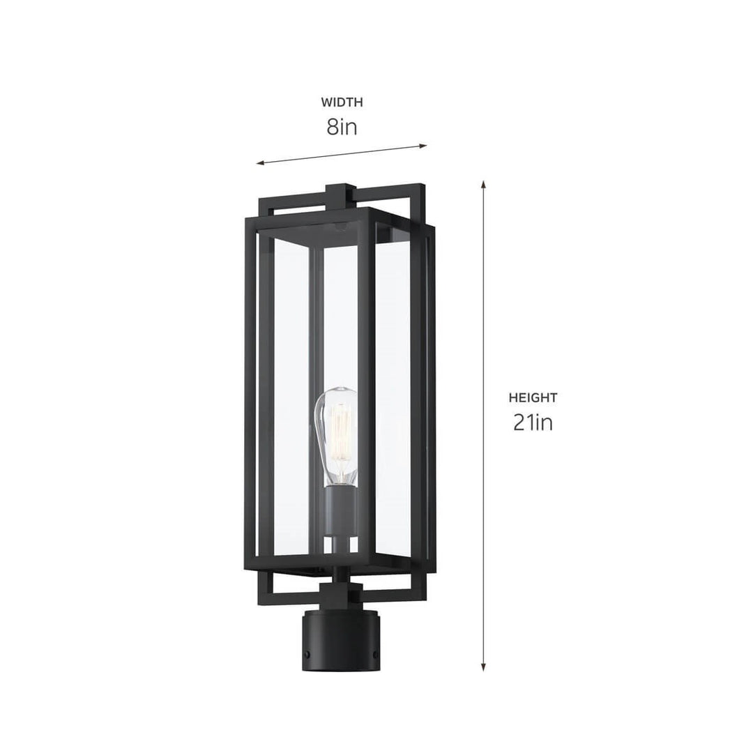 Kichler Canada - 59088BK - One Light Outdoor Post Mount - Goson - Black