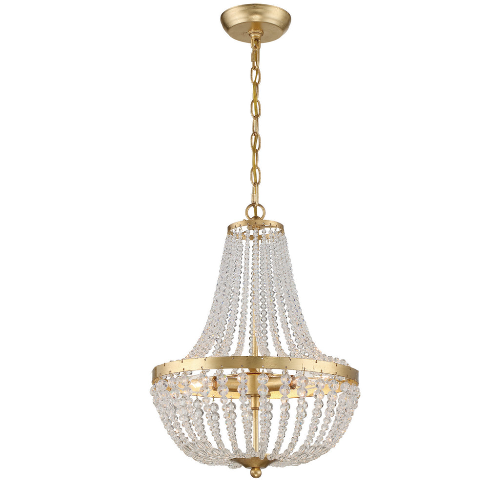 Crystorama - 603-GA - Three Light Chandelier - Rylee - Antique Gold