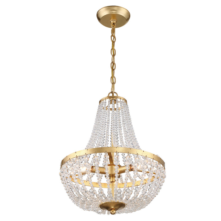 Crystorama - 603-GA - Three Light Chandelier - Rylee - Antique Gold