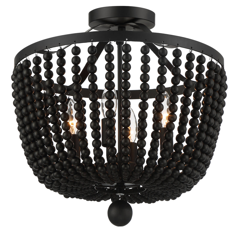 Crystorama - 604-MK_CEILING - Four Light Semi Flush Mount - Rylee - Matte Black
