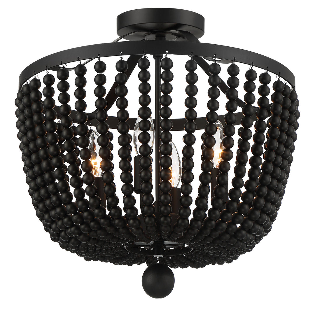 Crystorama - 604-MK_CEILING - Four Light Semi Flush Mount - Rylee - Matte Black