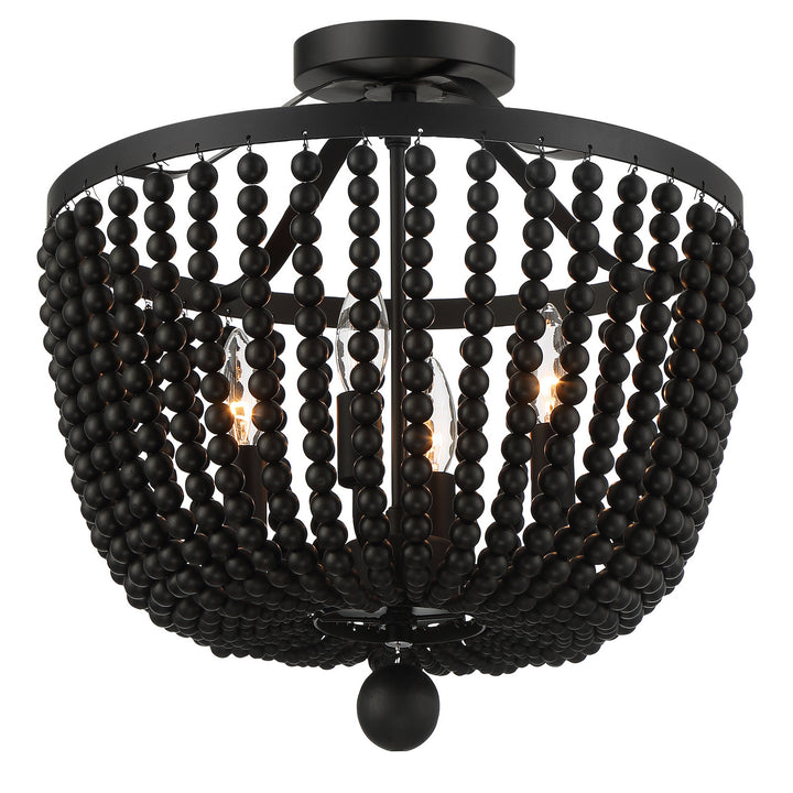 Crystorama - 604-MK_CEILING - Four Light Semi Flush Mount - Rylee - Matte Black
