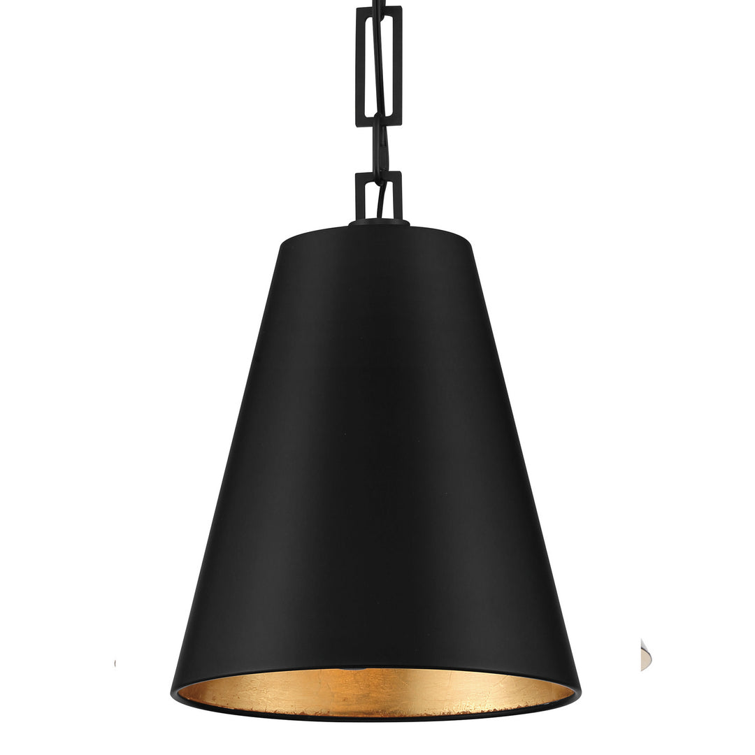 Crystorama - 8685-MK-GA - Two Light Chandelier - Alston - Matte Black + Antique Gold