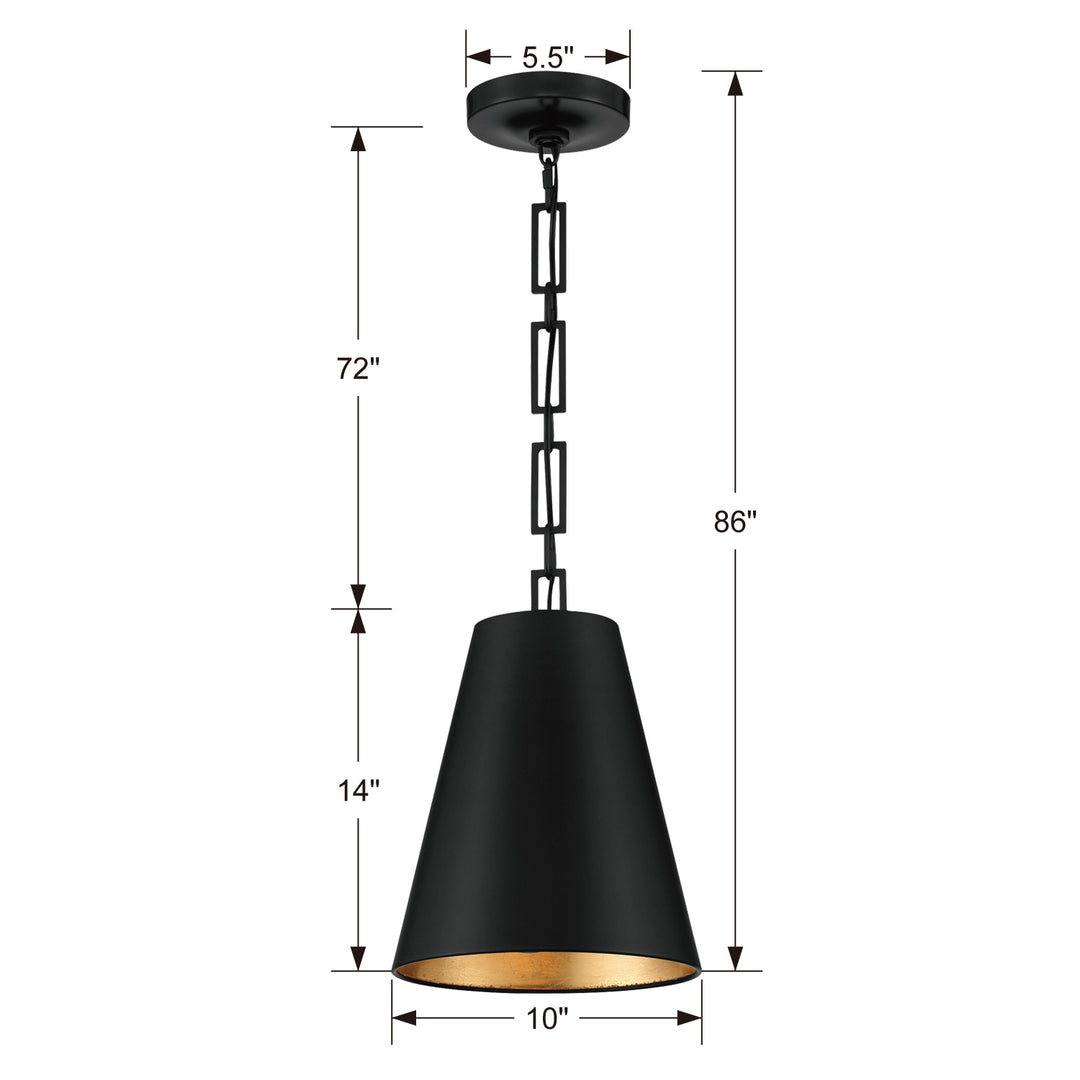 Crystorama - 8685-MK-GA - Two Light Chandelier - Alston - Matte Black + Antique Gold