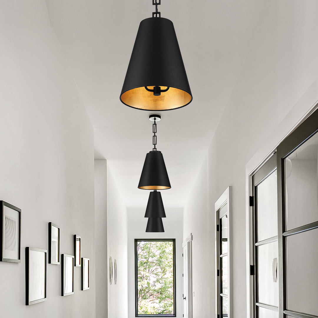 Crystorama - 8685-MK-GA - Two Light Chandelier - Alston - Matte Black + Antique Gold