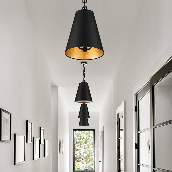Crystorama - 8685-MK-GA - Two Light Chandelier - Alston - Matte Black + Antique Gold