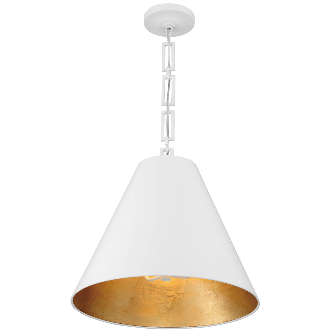 Crystorama - 8687-MT-GA - Three Light Chandelier - Alston - Matte White + Antique Gold