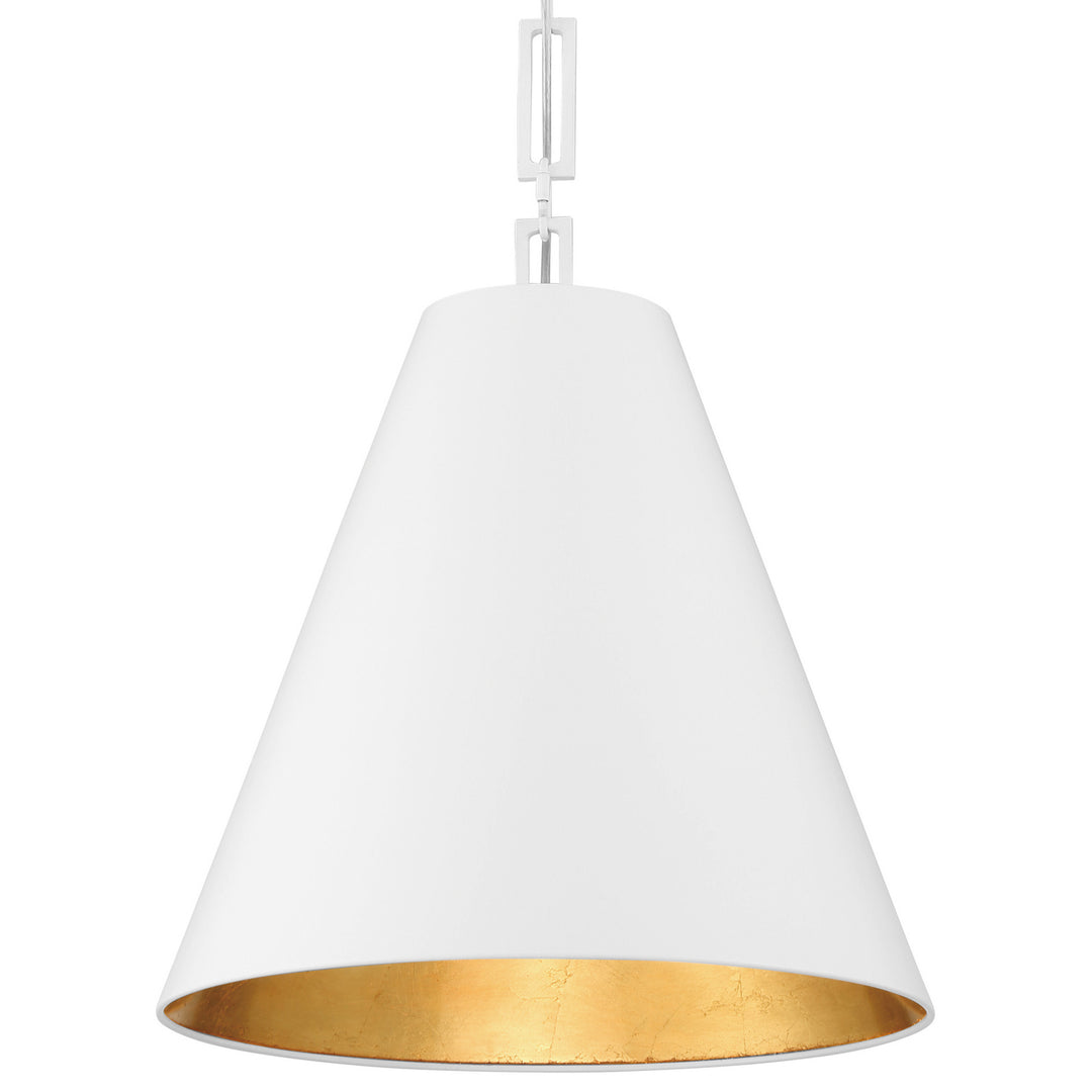 Crystorama - 8687-MT-GA - Three Light Chandelier - Alston - Matte White + Antique Gold