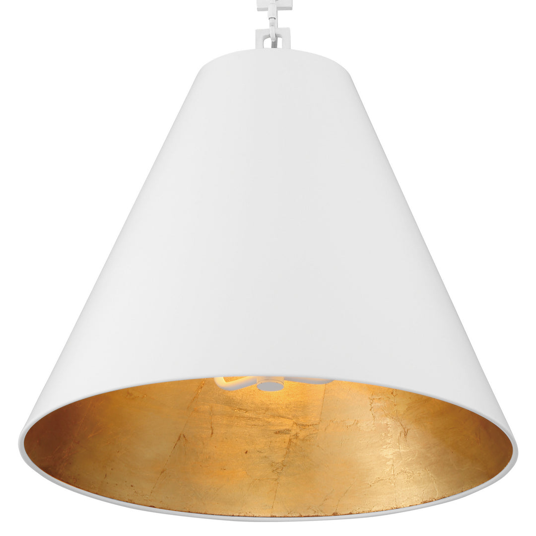 Crystorama - 8687-MT-GA - Three Light Chandelier - Alston - Matte White + Antique Gold