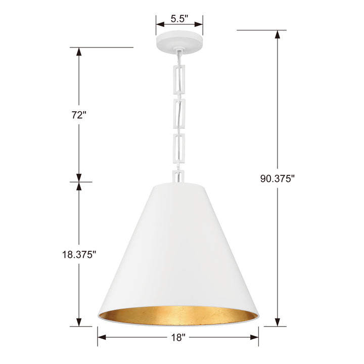 Crystorama - 8687-MT-GA - Three Light Chandelier - Alston - Matte White + Antique Gold