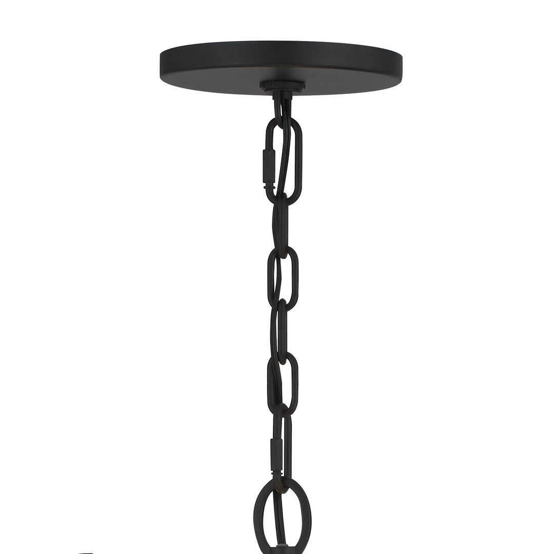 Crystorama - 9593-MK - Three Light Pendant - Hulton - Matte Black