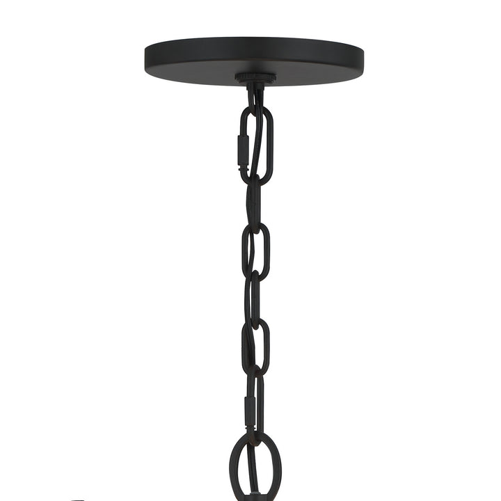 Crystorama - 9593-MK - Three Light Pendant - Hulton - Matte Black
