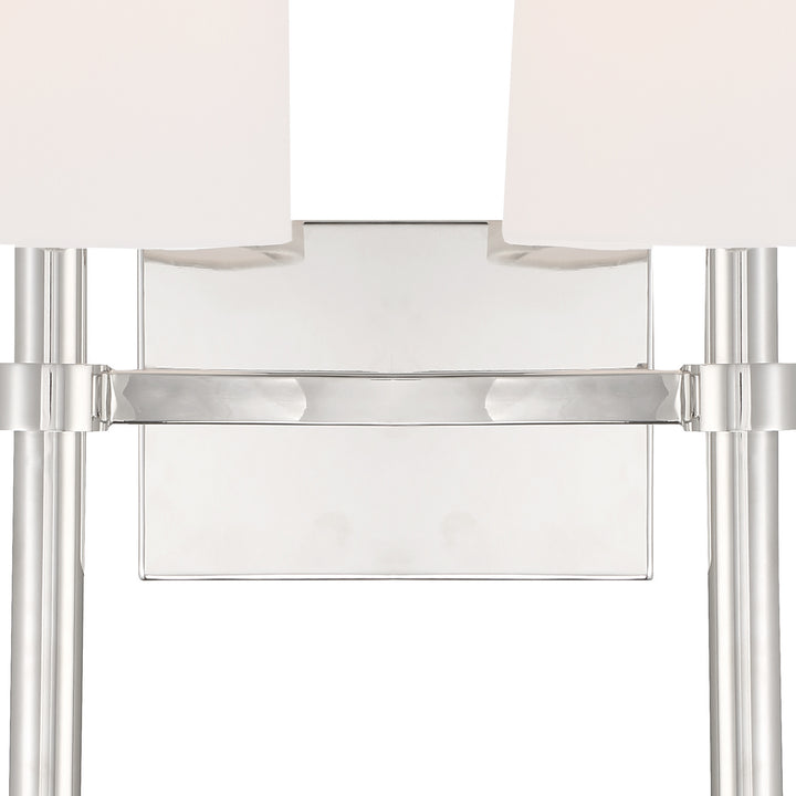 Crystorama - BRO-452-PN - Two Light Wall Sconce - Bromley - Polished Nickel