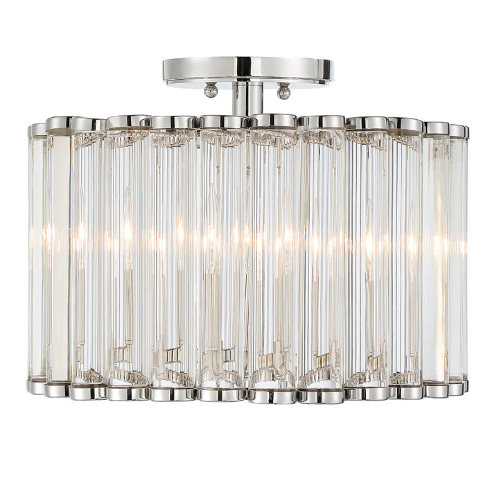 Crystorama - ELL-B3004-PN_CEILING - Four Light Semi Flush Mount - Elliot - Polished Nickel