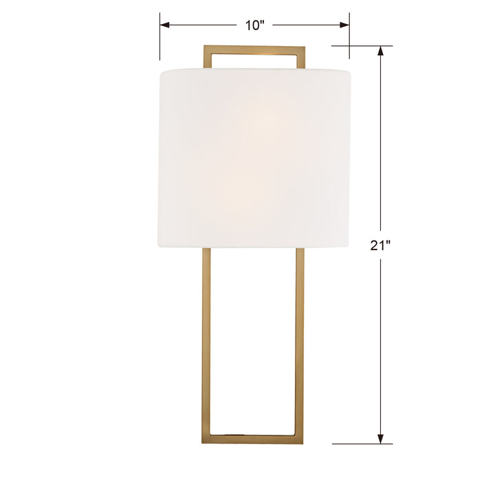 Crystorama - FRE-422-VG - Two Light Wall Sconce - Fremont - Vibrant Gold