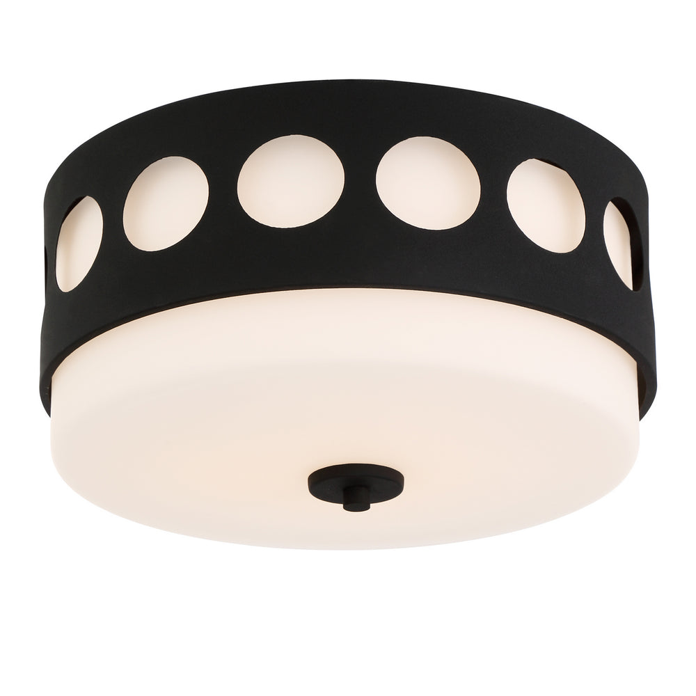 Crystorama - KIR-B8100-BF - Two Light Flush Mount - Kirby - Black Forged