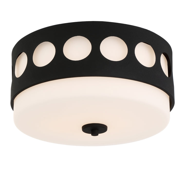Crystorama - KIR-B8100-BF - Two Light Flush Mount - Kirby - Black Forged