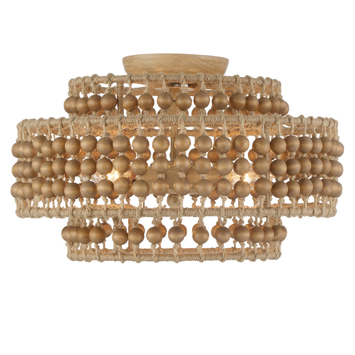 Crystorama - SIL-B6003-BS_CEILING - Four Light Semi Flush Mount - Silas - Burnished Silver