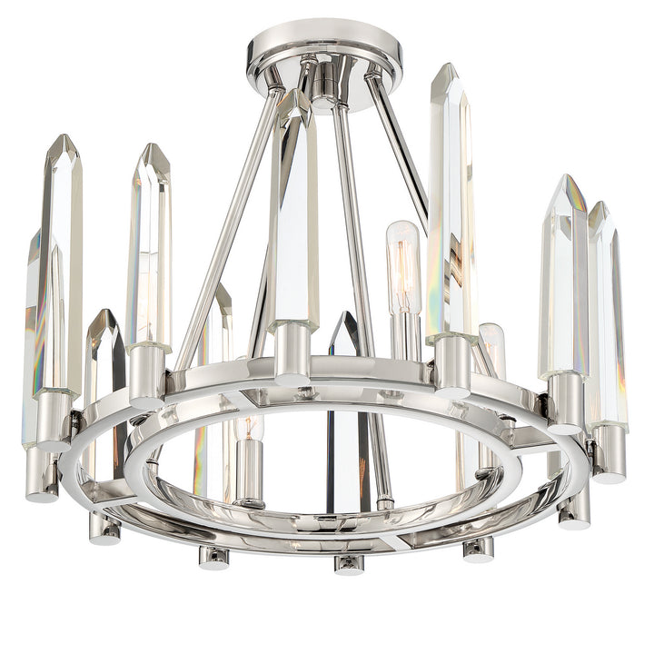 Crystorama - WAT-B2004-PN - Four Light Semi Flush Mount - Watson - Polished Nickel