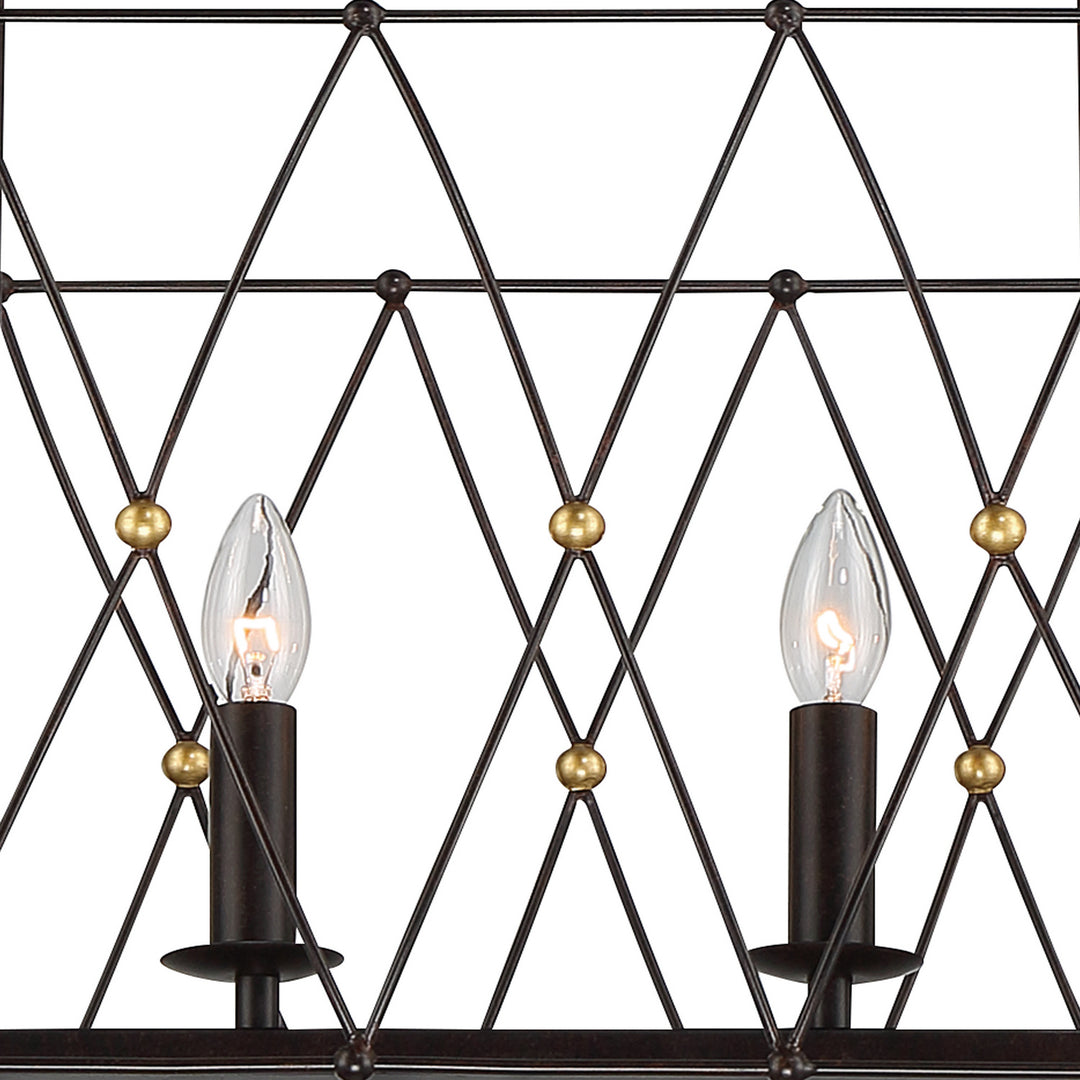 Crystorama - ZUC-A9037-EB-GA - Six Light Chandelier - Zucca - English Bronze + Antique Gold