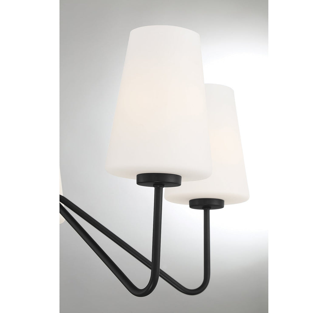 Meridian - M10060MBK - Five Light Chandelier - Matte Black