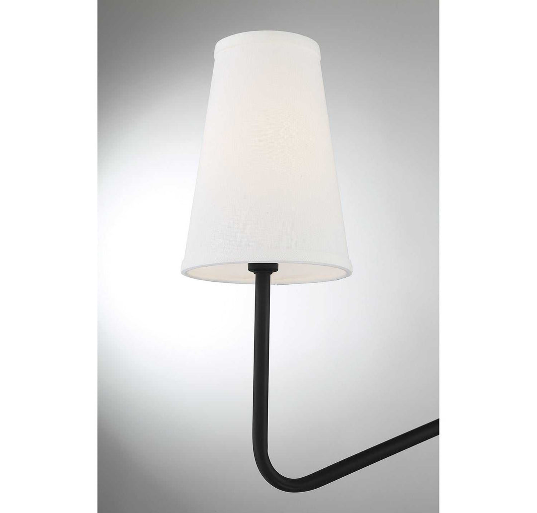 Meridian - M10078MBK - Four Light Linear Chandelier - Matte Black