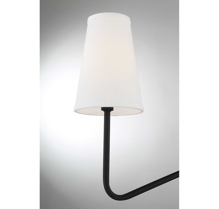 Meridian - M10078MBK - Four Light Linear Chandelier - Matte Black