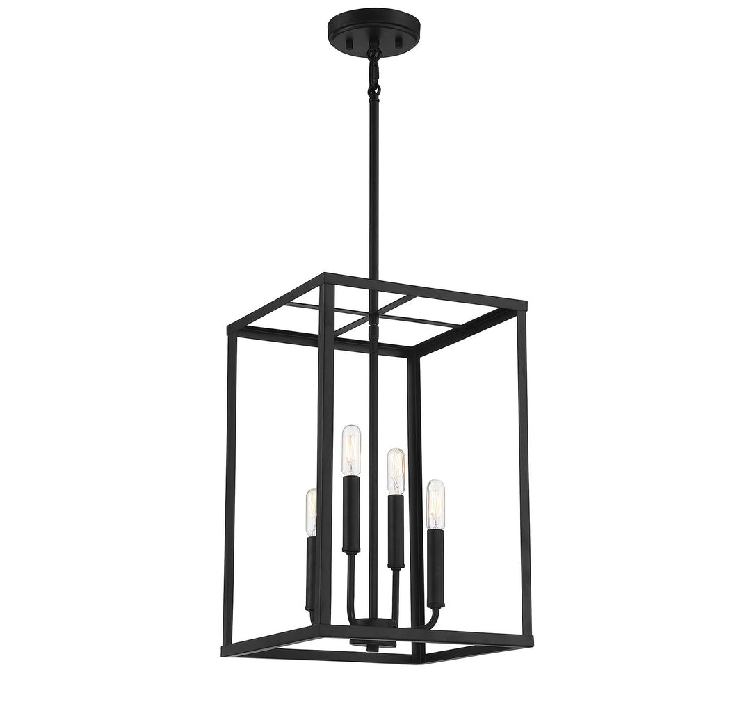 Meridian - M30008MBK - Four Light Pendant - Matte Black