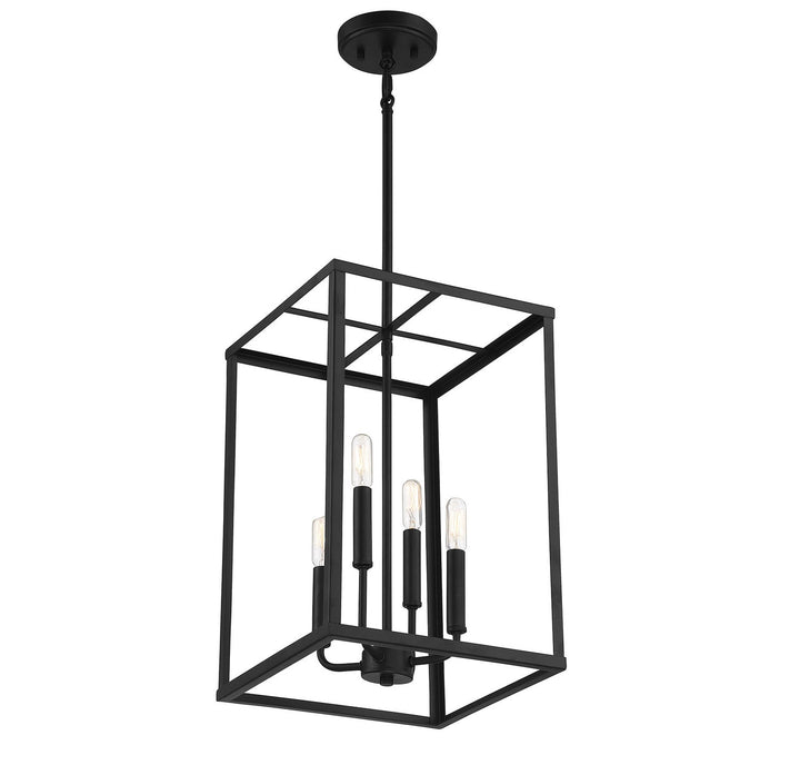 Meridian - M30008MBK - Four Light Pendant - Matte Black