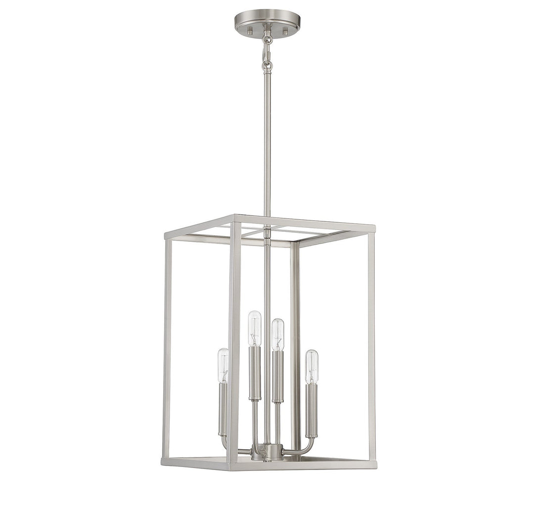 Meridian - M30008BN - Four Light Pendant - Brushed Nickel
