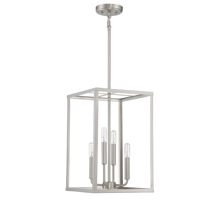 Meridian - M30008BN - Four Light Pendant - Brushed Nickel