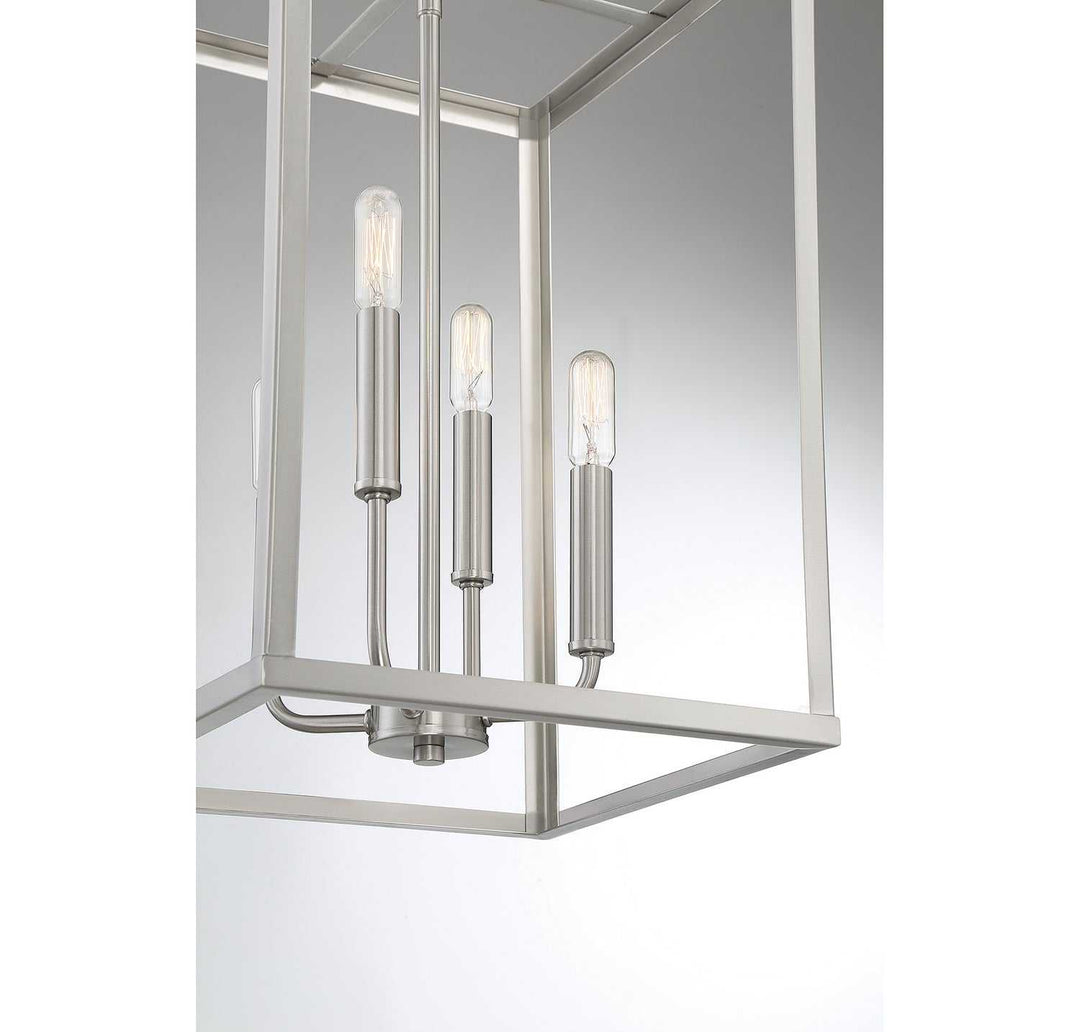 Meridian - M30008BN - Four Light Pendant - Brushed Nickel
