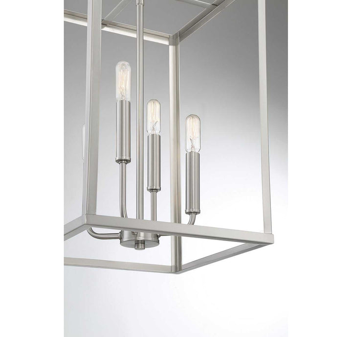 Meridian - M30008BN - Four Light Pendant - Brushed Nickel
