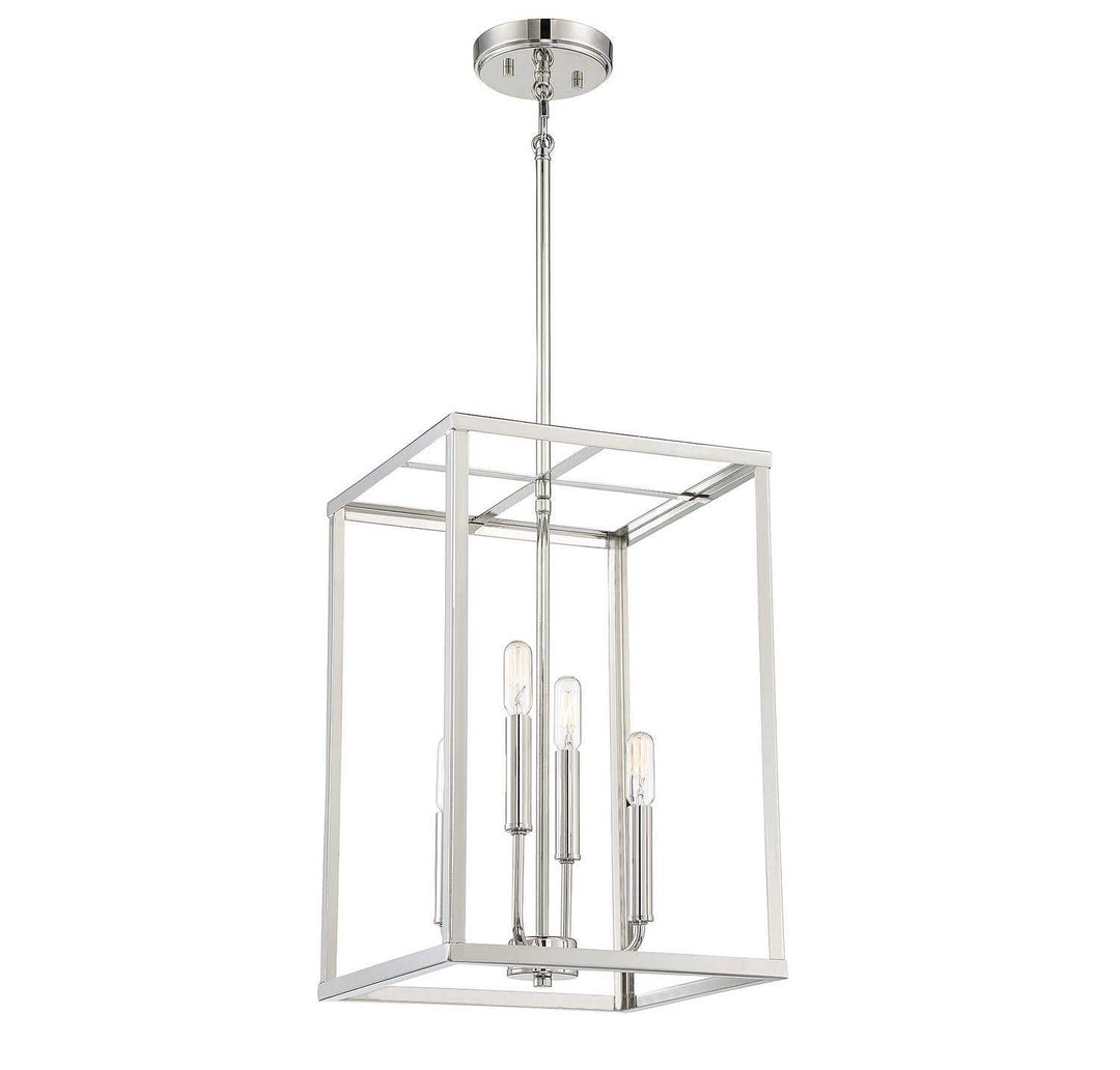 Meridian - M30008PN - Four Light Pendant - Polished Nickel