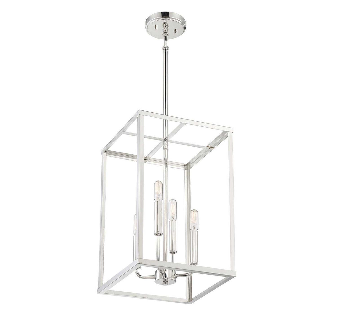 Meridian - M30008PN - Four Light Pendant - Polished Nickel