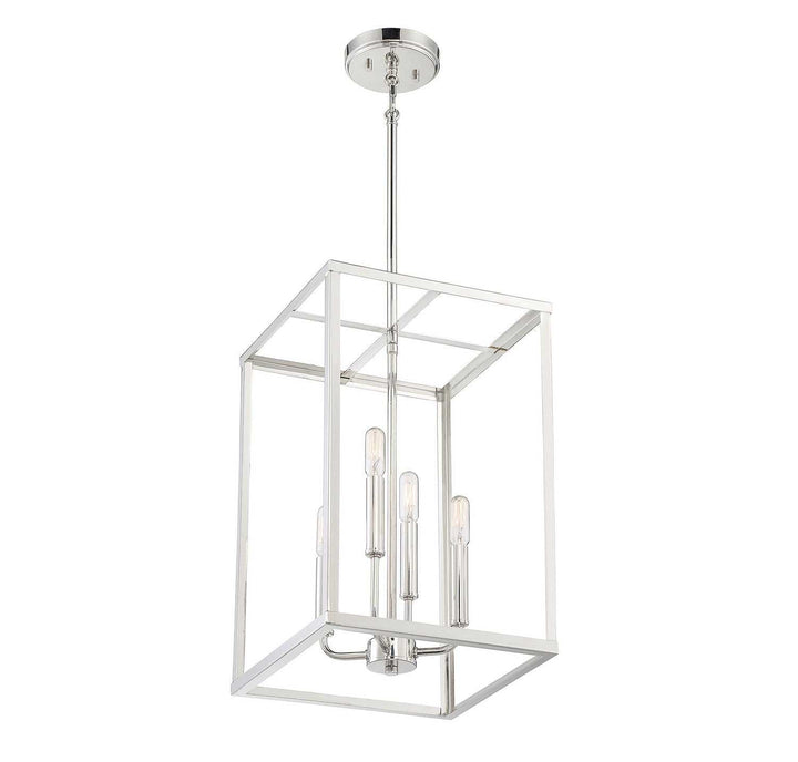 Meridian - M30008PN - Four Light Pendant - Polished Nickel