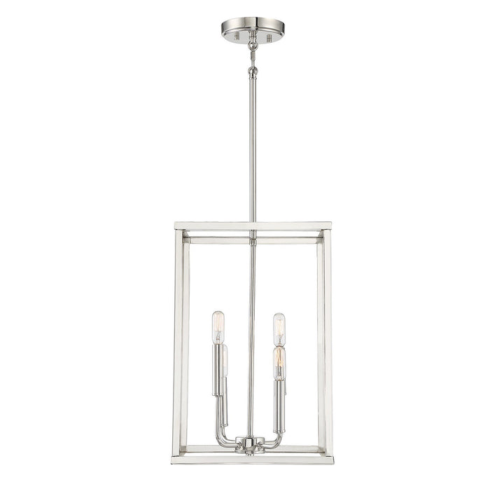 Meridian - M30008PN - Four Light Pendant - Polished Nickel