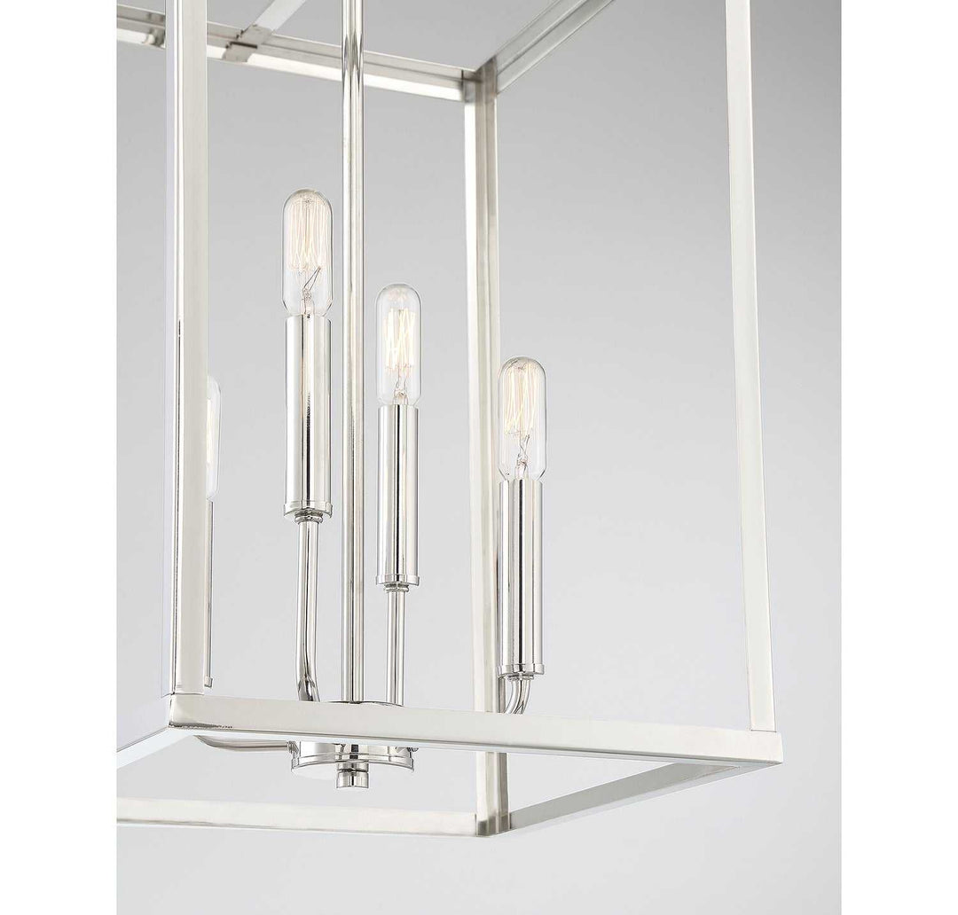 Meridian - M30008PN - Four Light Pendant - Polished Nickel